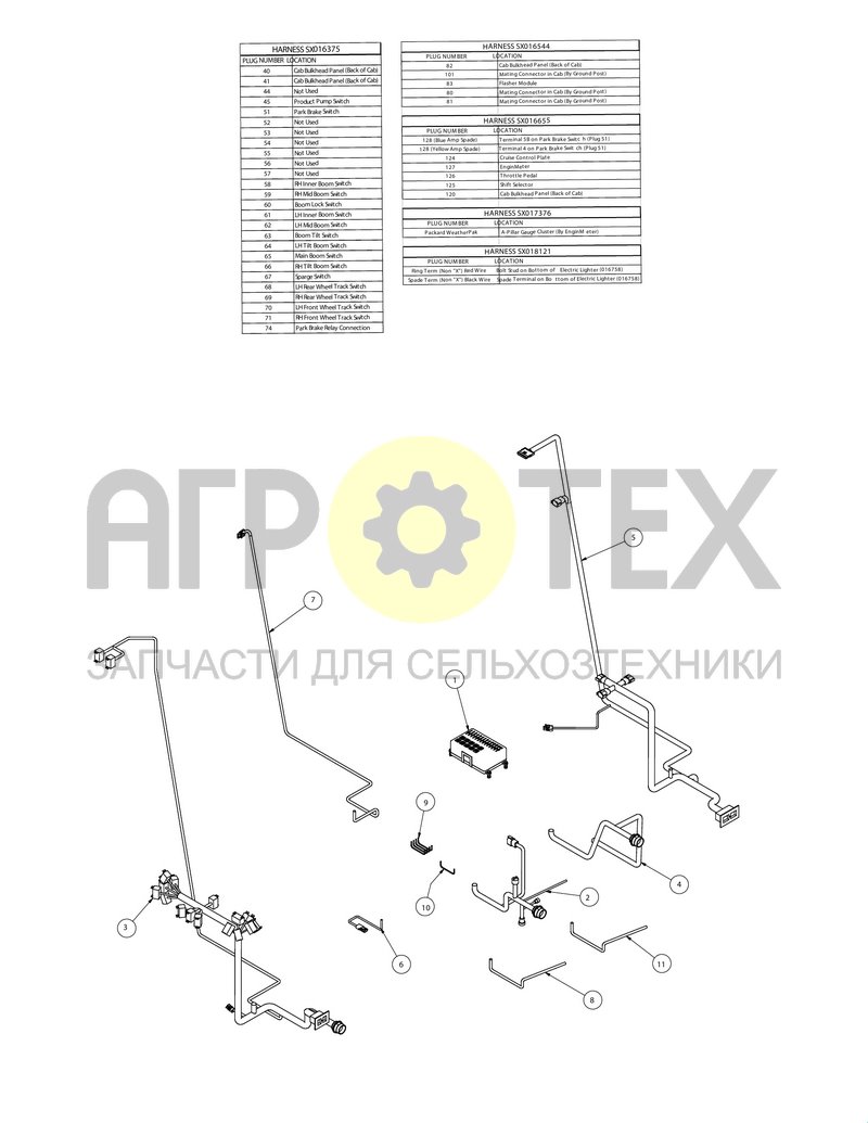 Проводка панели предохранителей в сборе (SX016691) (№6 на схеме)